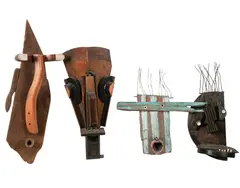 Ken Luce, Four Works, 1980s, mixed media (wood, paint)