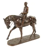 Pierre-Jules Mêne, Horse and Jockey, bronze