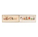 Boris O'Klein, Two Works (Dirty Dogs of Paris), "Sus aux curieux" and "l'Etourdie"; each: hand-colored etching