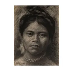 Joaquin Chinas, Tia Juana, 1959, charcoal on paper