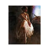 Stephen Pan, Seated Ballerina, oil on canvas