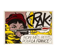 Roy Lichtenstein, Crak!, 1963, offset lithograph in colors on wove paper