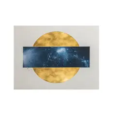 Lita Albuquerque, Trajectory Through the Sun - Exhalation No. 5, 1994, mixed media with acrylic and gold leaf on paper