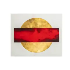 Lita Albuquerque, Trajectory Through the Sun - Exhalation No. 6, 1994, mixed media with acrylic and gold leaf on paper