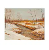 Christopher Willett, Winter Stream, Bucks County, oil on canvas