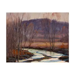 Wayne Beam Morrell, Clouds, oil on board