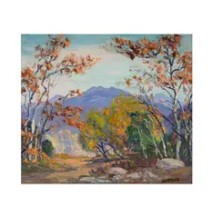 William Henry Price, Autumn Landscape, oil on board