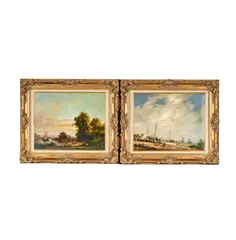 Two Works by Gudrun Sibbons, each: oil on canvas each, sold Aug 2025