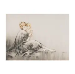 Young Mother by Louis Icart, 1928, etching in colors, offered Jul 2025