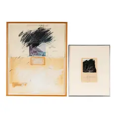 Jean St. Pierre, Two Works, each mixed media on paper