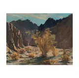 William Darling, Desert Landscape, oil on canvas, mounted on board