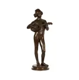 Paul Dubois, Florentine Singer, patinated bronze