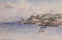 August Lohr, Habana, watercolor on paper