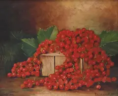 A.C. Tillinghast, Still Life with Red Grapes, oil on canvas