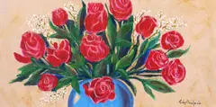 Judy Copeland, Roses for You, Gallery-wrapped acrylic on canvas