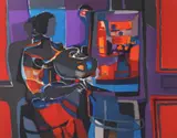 Marcel Mouly, Artiste dans l'Studio (Artist in the Studio), lithograph in colors on wove paper