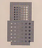 Victor Vasarely, Code II, silkscreen op art print in black ink on embossed Arches wove paper