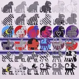 Pedro Friedeberg, 36 Perritos (36 Dogs), silkscreen print in colors on paper