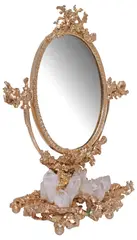 Claude Victor Boeltz, designed by Claude Victor Boeltz (French, French bronze dore and rock crystal vanity mirror