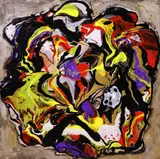 Petronella Greer, Midnight Bloomfire, Gallery-wrapped acrylic on canvas