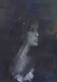 H. Dalco, Blue Woman, oil on canvas