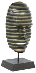 Mask with Horizontal Stripes by Dale Dunning, Patinated and gilt-bronze sculpture, sold Jun 2026
