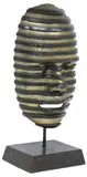 Dale Dunning, Mask with Horizontal Stripes, Patinated and gilt-bronze sculpture
