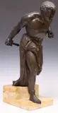 Vincenzo Vela, Spartaco (Spartacus), Patinated bonze sculpture