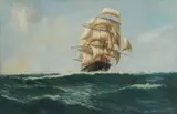 Daniel Sherrin, Clipper Ship on the Waves, oil on canvas