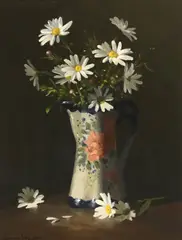 Jerry Weers, Still Life with Pitcher of Flowers, oil on Masonite