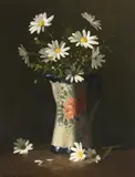 Jerry Weers, Still Life with Pitcher of Flowers, oil on Masonite