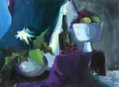 Marilyn Eitzen Jones, Still Life, oil on Masonite