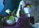 Marilyn Eitzen Jones, Still Life, oil on Masonite