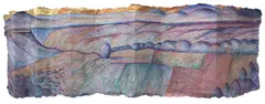 Priscilla Robinson, Winter Hondo 2, Acrylic and mixed media painting on handmade paper