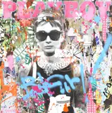 Fabien Novarino, Bad Girl, Gallery-mounted mixed media collage on board