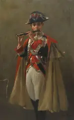Georges Scott, Un Fife des Halberdiers du Palais Royal de Madrid, oil on canvas
