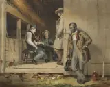 William Sidney Mount, The Power of Music!, hand-colored lithograph on paper