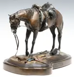 Jack Walker, Ambushed, Patinated bronze sculpture