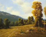 Aubrey Dale Greer, Autumn Landscape with Cacti