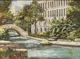 Florent Baecke, San Antonio River, oil on canvas