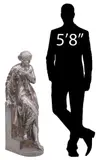 Eugène-Antoine Aizelin, Susanna, Large silvered bronze figure