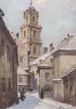 Impressionist Winter Scene by Wladyslaw T. Chmielinski, oil on canvas, sold Aug 2026
