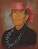 Don Taylor, Portrait of a Native American, oil on canvas