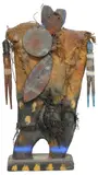 Maximiliano Pruneda, Cloaked Idol, Mixed media figural sculpture