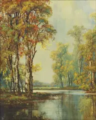 A. D. Greer, Solitude, offset lithograph in colors on paper