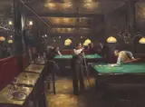 Hickman, The Billiards Room, oil on canvas