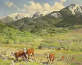 Leroy E. Greene, Inquisitive (Between Roscoe and Luther, Mont.), oil on canvas