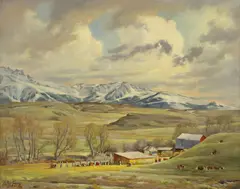 Leroy E. Greene, Secluded Ranch (Near Absarokee, Mont.), oil on canvas
