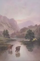 Albert Dunington, River Leny, Callander, oil on canvas