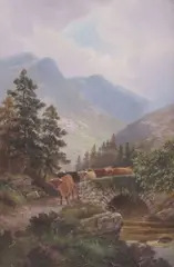 Albert Dunington, Near Callander, oil on canvas